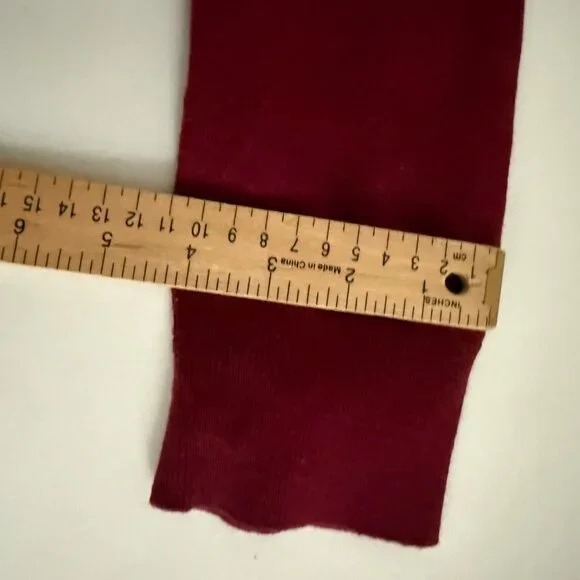 Banana Republic Men's Baruffa Italian Merino Wool Red Crew Sweater Sze XL Shrunk - Picture 9 of 10